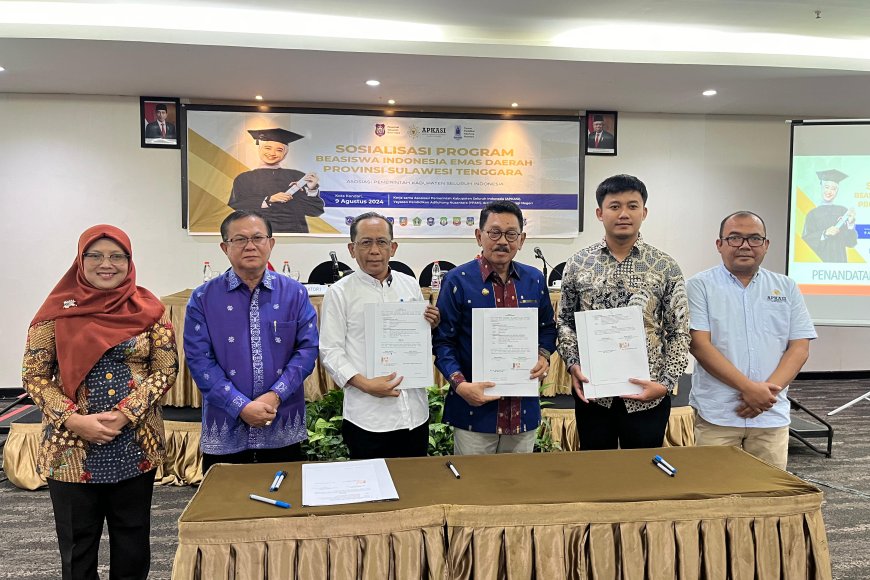 Komitmen Kembangkan Sumber Daya Lokal, Universitas Halu Oleo Tandatangani MoU dengan APKASI dan YPAN untuk Program BIE&D