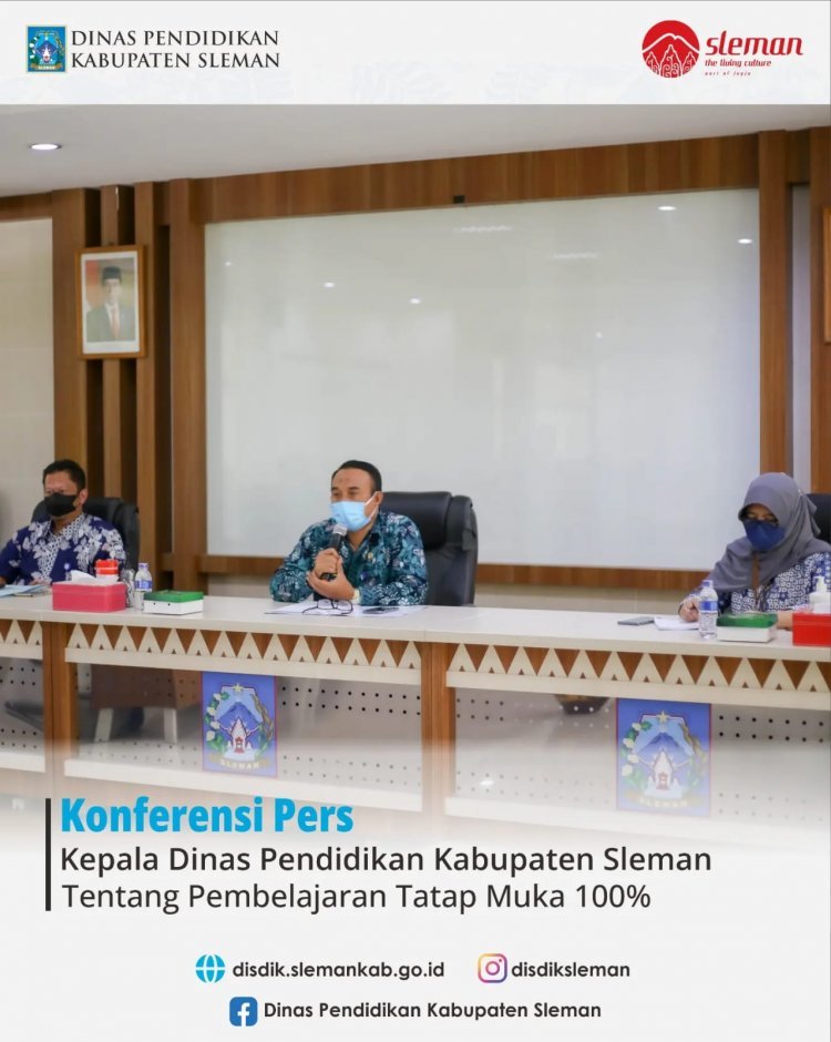 Pelaksanaan PTM 100% di Sleman Sesuai SKB Empat Menteri