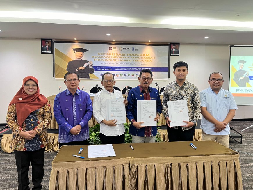 Komitmen Kembangkan Sumber Daya Lokal, Universitas Halu Oleo Tandatangani MoU dengan APKASI dan YPAN untuk Program BIE-D